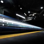 Train - timelapse photography of train passing on track