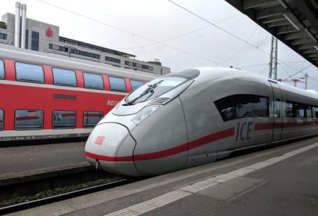 Train - silver and red bullet train