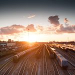 Train - train station during golden hour