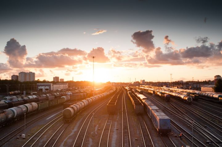 Train - train station during golden hour