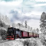 Train - train, transportation, winter