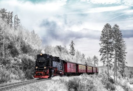 Train - train, transportation, winter