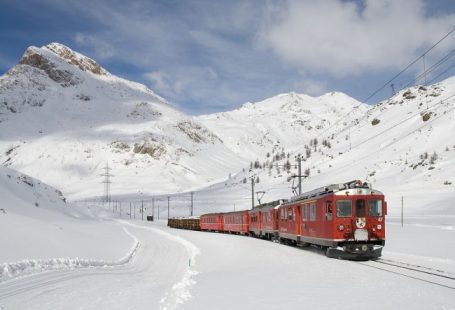 Train - train, railway, snow