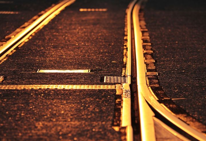 Train - track, transportation, ground
