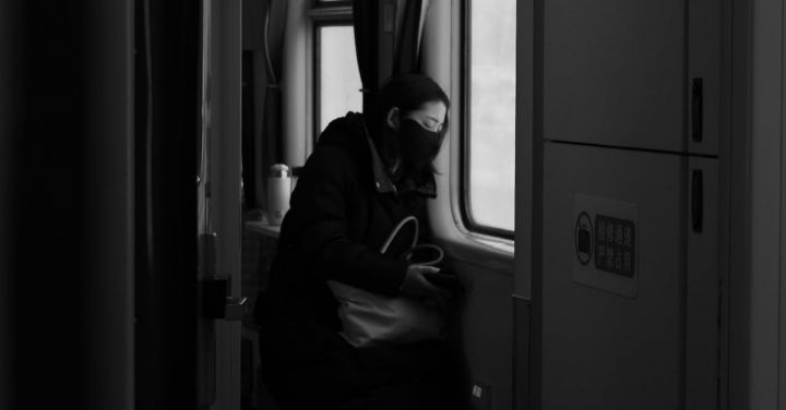 Fear Of Train Travel - A woman is sitting in a train car