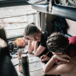 Train Ride - Woman playing Mind Games during Train Ride