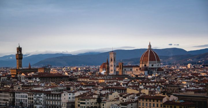 Historical Landmarks - Drone Shot of Buildings in the City of Florence