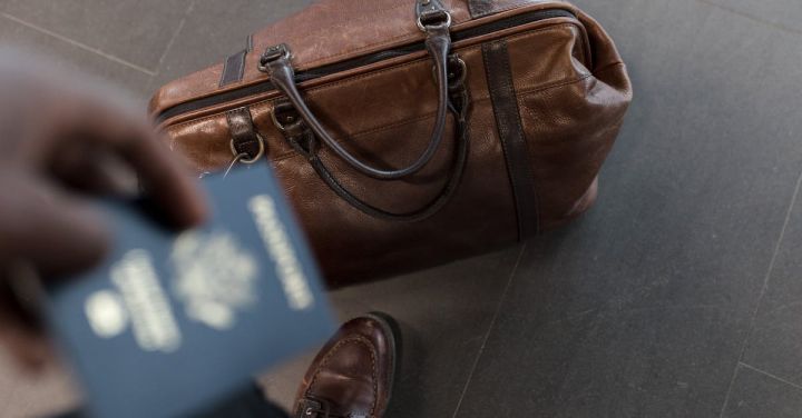 Luggage - Brown Leather Duffel Bag